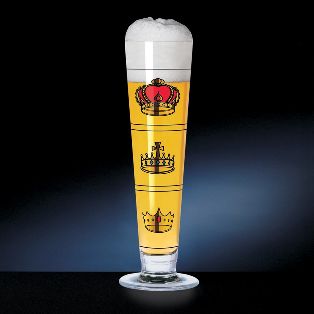 Ritzenhoff “Crowns” Pilsner Glass designed by Adrian Olabuenaga